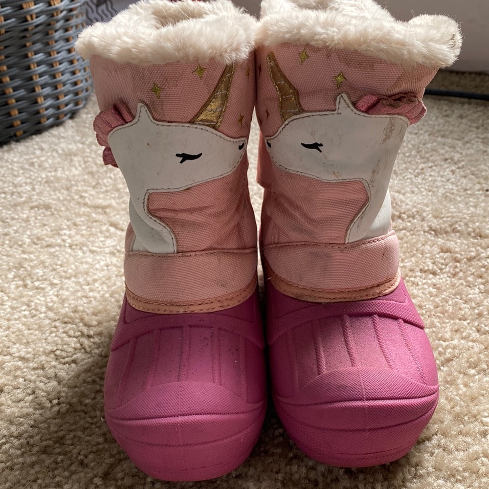 KIDS UNICORN SNOW BOOTS